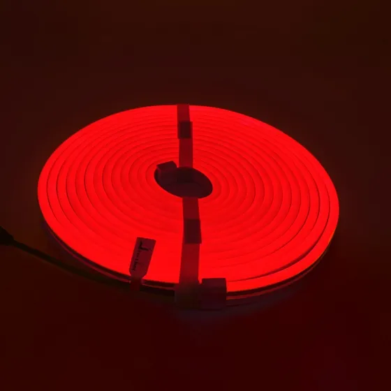 Cinta Led Neon Unicolor 12v 5metros 6x12mm Con Transformador