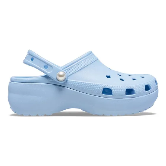 Zuecos Crocs Classic Platform Pearl Clog Mujer