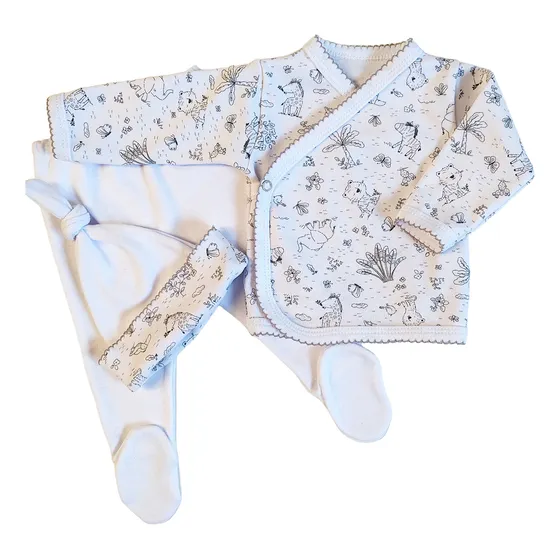 Conjunto Recién Nacido Ajuar Set De Batita, Ranita Y Gorrito