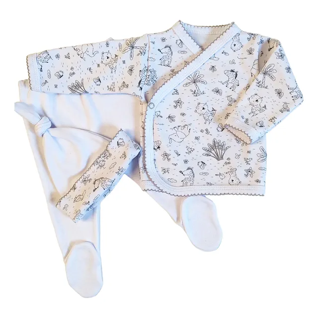 Conjunto Recién Nacido Ajuar Set De Batita, Ranita Y Gorrito