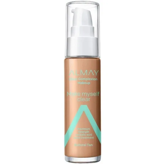 Maquillaje Líquido Base Clear Complexion Mate Almay Tono 710 Natural Tan