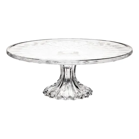 Prato Para Bolo Com Pé Diamond 31x13x14,5cm Cristal - Lyor