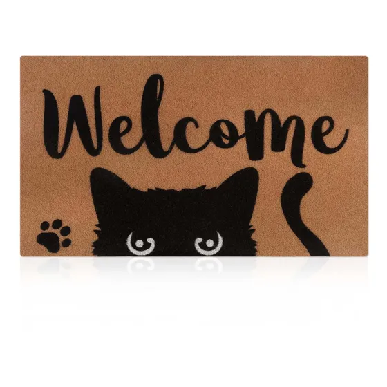 Felpudo Bienvenida Para Gato Divertido Tapete Respaldo Casa