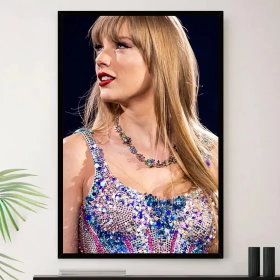 Quadro Taylor Swift Cantora Atriz Decorativo A3 35x45cm