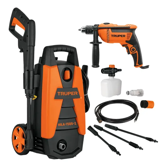 Hidrolavadora 1500 Psi + Taladro Percutor 600w Truper