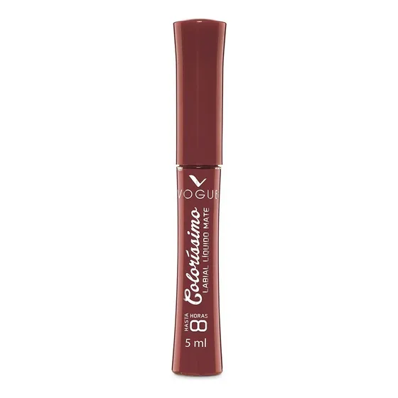 Labial Líquido Vogue Larga Duración Colorissimo 5ml Acabado Mate Color Canela
