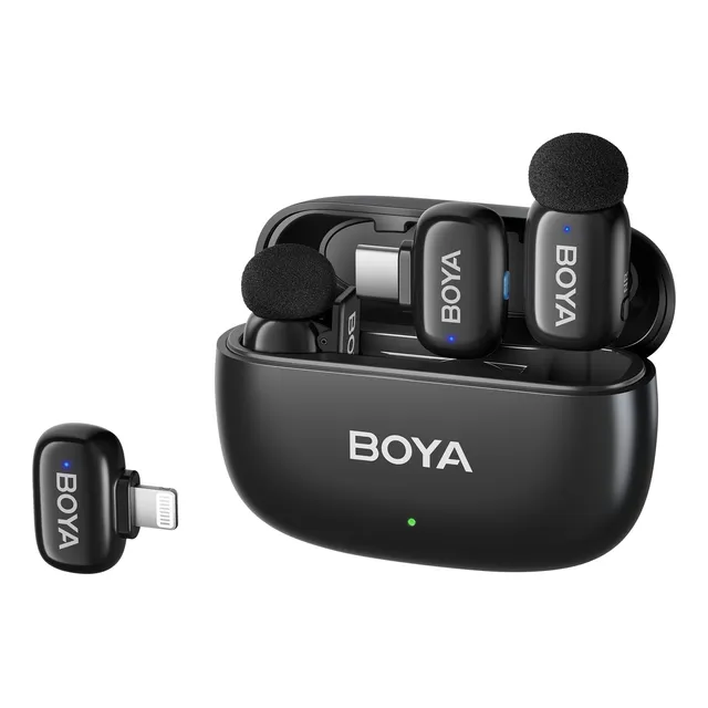 Kit 2 Microfonos 2.4ghz Boya Mini Lightning / Usb-c
