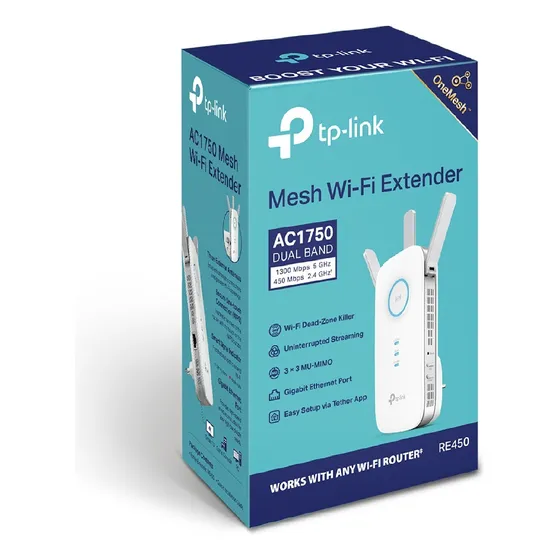 Repetidor Extensor De Rango Wifi Tp-link Ac1750 Re450 Dual 