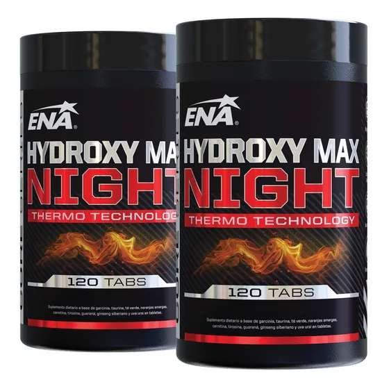 2 Quemadores Termogenicos Abdominales Hydroxy Max Night Ena