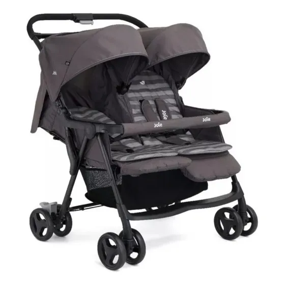 Cochecitos Bebes Mellizos Hermanitos Joie Infanti Aire Twin Color Dark pewter Color del chasis Negro