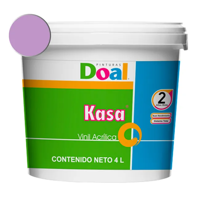 Galon Pintura Vinílica Lavable Doal Kasa Interior/exterior Color Violeta