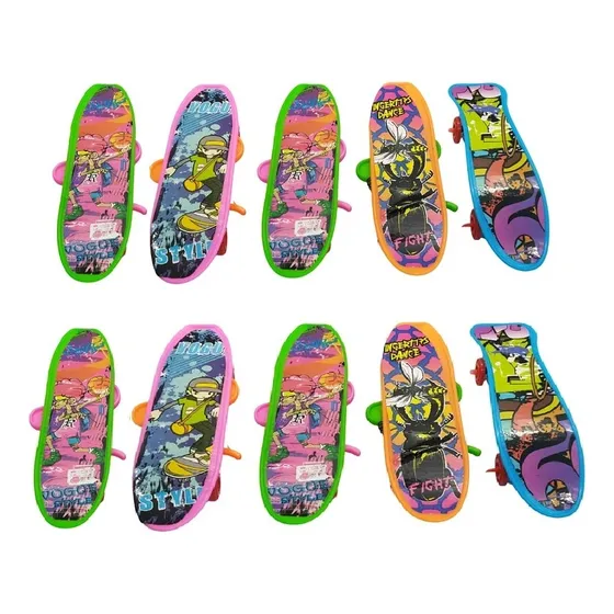 Pack 10 Mini Skate Patineta Sorpresa Cumpleaños Regalo Niños