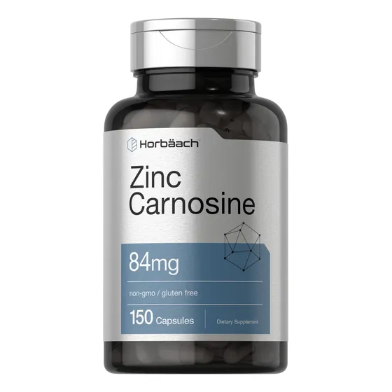 Suplemento Horbaach, Zinc Y Carnosina, 84 Mg/cápsula, 150 Un