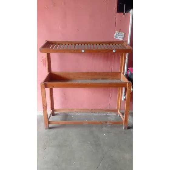 Frutero Pino Madera Y Hierro Diseño Moderno 4 Unidades
