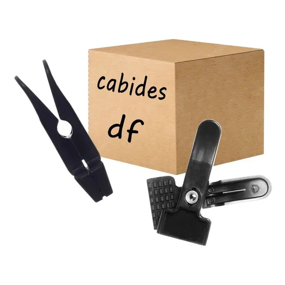 50 Presilhas Prendedor Para Cabides Preto Atacado