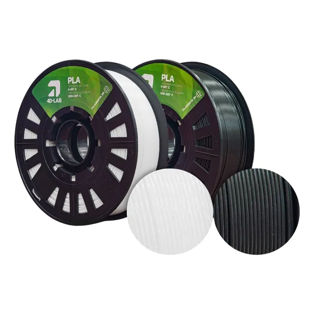 Pla Pack X2 Blanco Y Negro Filamento Pla