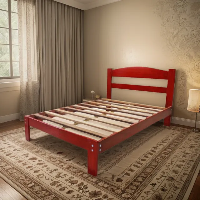 Cama De Plaza Y Media De Madera 
