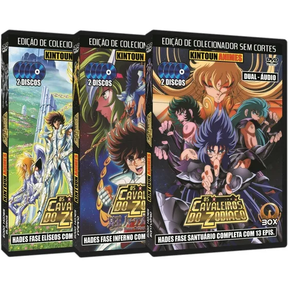 Dvds Os Cavaleiros Do Zodíaco Saga De Hades Completa Dublada
