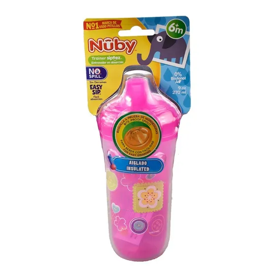 Vaso Antiderrames Nuby Easy Sip Boquilla Rígida 9oz - 270ml