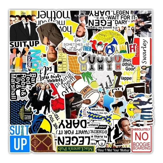 How I Met Your Mother 50 Calcomanias Stickers Contra Agua