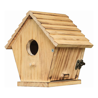 Casa De Pájaros Azul Al Aire Libre, Madera, Colgante Casa De Pájaros Azul Al Aire Libre, Madera, Colgante