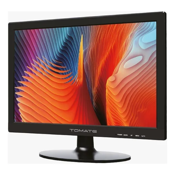 Monitor Tomate 15,4 Polegadas Pc Tela Led Hd Vga Hdmi Cor Preto 127/220V