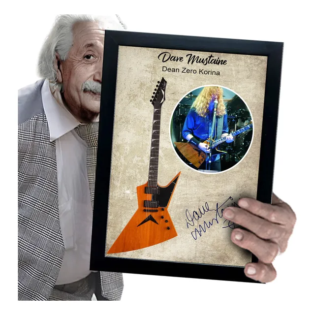 Quadro E Moldura Guitarra Assinatura Keith Richards 30x21cm