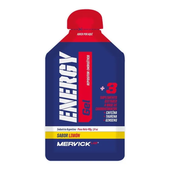 Gel Energy Mervick Lab Repositor Energetico Cafeína X 12 Un