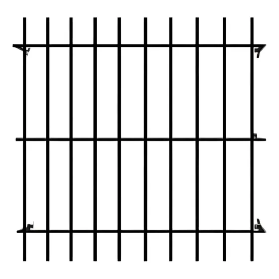 Reja Hierro Macizo  Del 12 Para Ventana Aluminio De 150x110 Negro