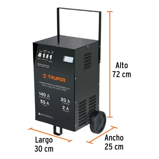 Cargador Arrancador De Baterías Con Ruedas 12 V, 140 A