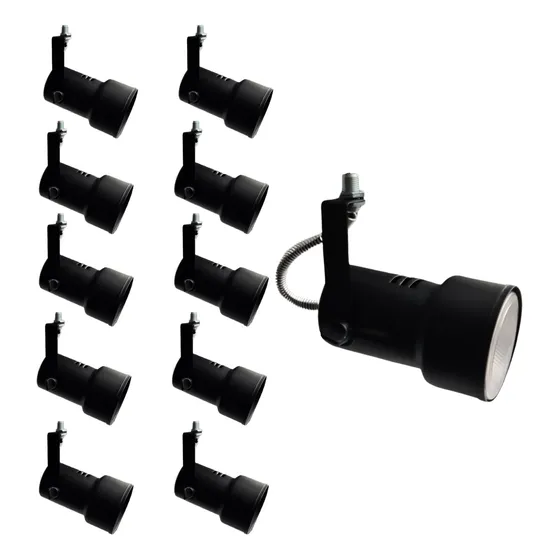 Kit 10 Spot Trilho Calha Perfilado Eletrocalha Led E27 Par20