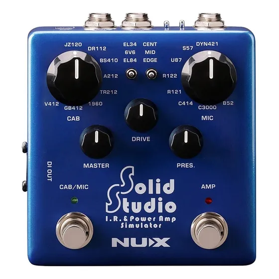 Pedal de efeito NUX Solid Studio NSS-5 azul