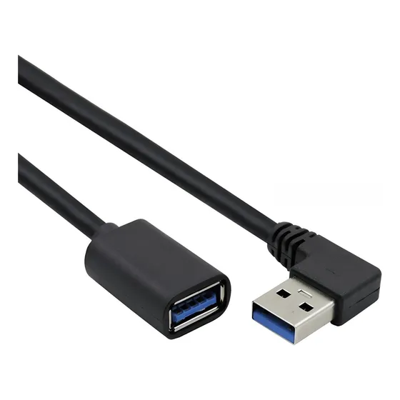 Cabo Extensor Usb 3.0 Curto 50cm L 90 Graus Direita Esquerda
