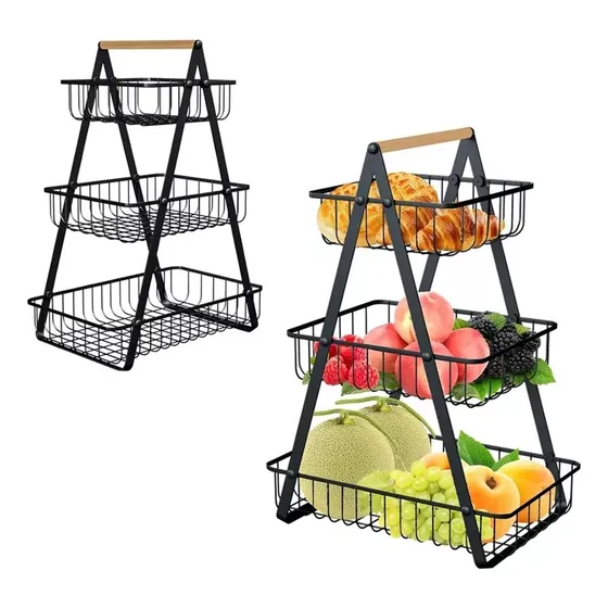Organizador Frutero Verdulero 3 Niveles Multiuso Cestas