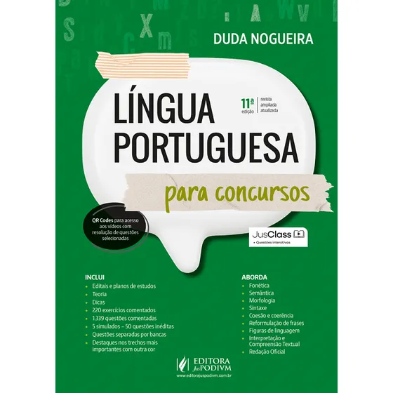 Lingua Portuguesa Para Concursos - 11 Edição 2025 Juspodivm, De Duda Nogueira., Vol. Único. Editorial Juspodivm, Capa Mole, Edição 11 Em Português, 2025