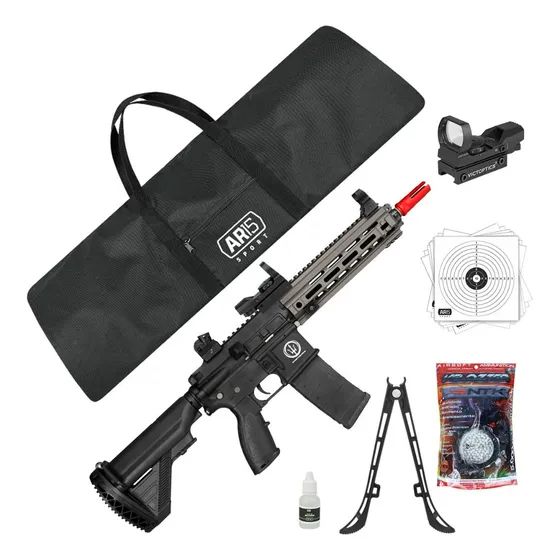 Airsoft Elétrica Rossi Neptune 9 Devgru 6mm +red Dot 1x23x34