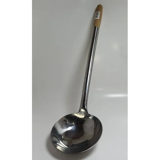 Cucharon Wok Profesional Acero Inoxidable Macizo 44 Cm