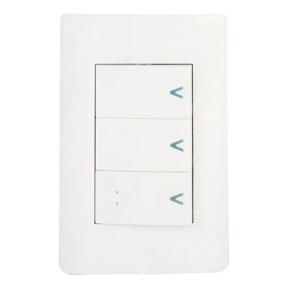Placa 2 Interrup + 1 Interrup Escalera Linea Blanca Lucek