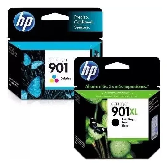 Super Promoção Kit 901xl Preto E 901 Colorido Original Hp
