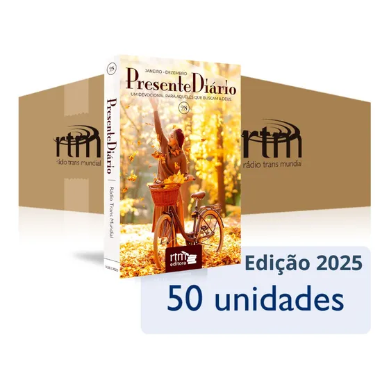 Kit Livro Devocional Presente Diário Rtm Tradicional Feminino - Cx Com 50 - 2025