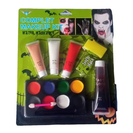 Maquillaje Drácula Makeup Kit Facial Halloween