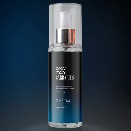 BODY SPLASH MASCULINO BARBARIUS 200ML - PRIMACIAL PERFUME AMADEIRADO