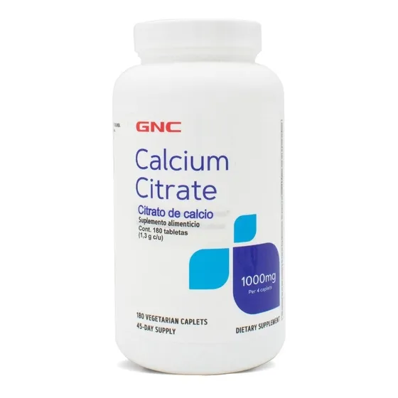 Gnc  Calcium Citrate 1000 Mg 180 Tabletas Sin sabor