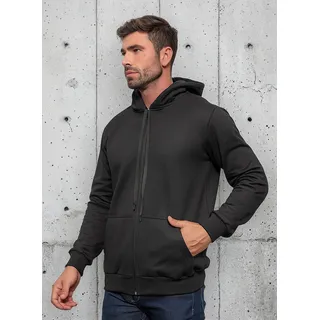 Blusa De Frio Com Capuz Casaco Moletom Aberto Com ZĂper Liso Blusa De Frio Com Capuz Casaco Moletom Aberto Com ZĂper Liso