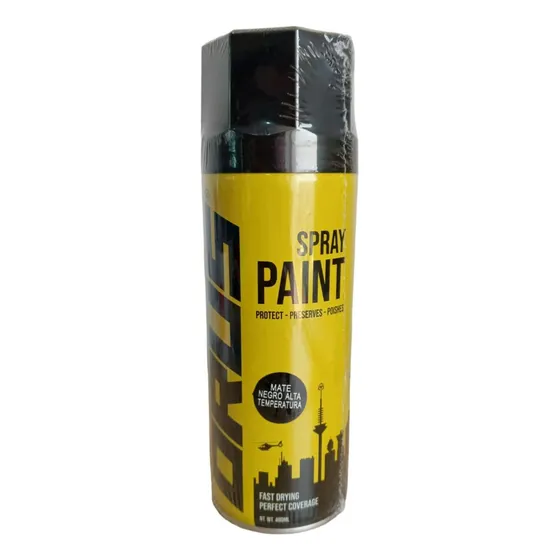 Pintura En Spray Negro Mate Alta Temperatura  400ml Orus