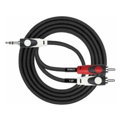 Cable De Audio 3,5 Stereo A 2 Plug Rca 2 Metros. Kirlin