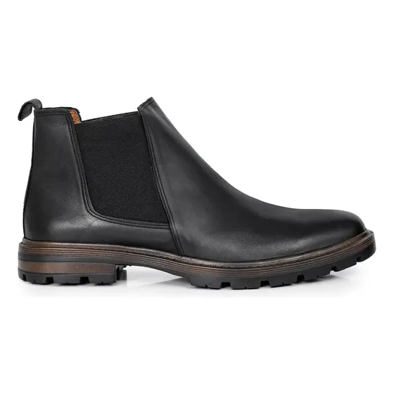 Bota Hombre Cuero Zapato Elastico Clasico Botineta Briganti