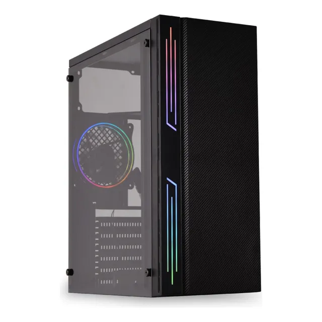 Gabinete Gamer Zenei K855 Negro Atx 1 Fan + Led Frontal