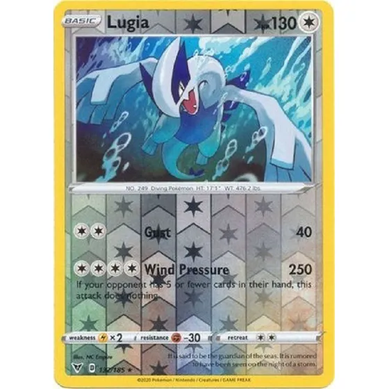 Lugia 132/185 Reverse Holo Raro Pokemon Tcg