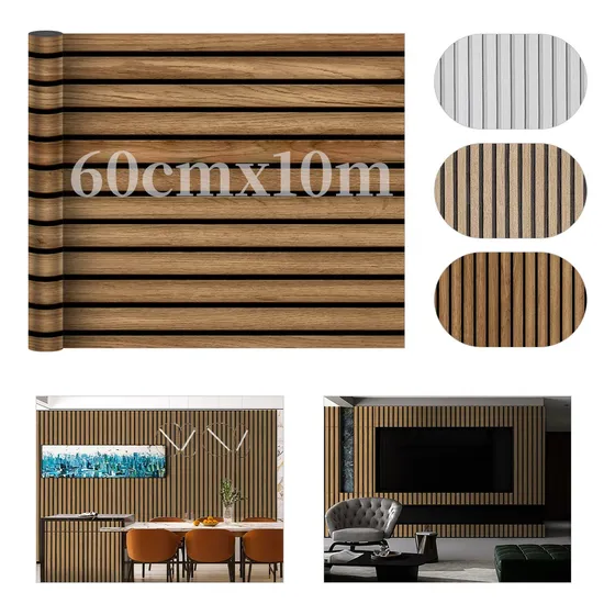 3d Espesar Vinil Papel Tapiz Madera Decorativo Autoadhesivo